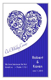 Wedding Program Cover Template 6E - Version 3